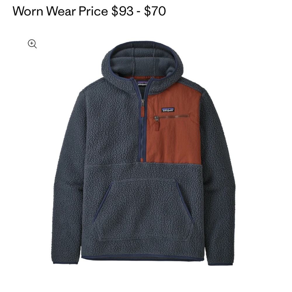 Patagonia Blue and Orange Fleece Jacket